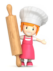 3d render of a little baker