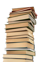 old books isolated on white
