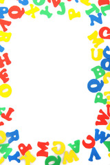 English letters, isolated on white