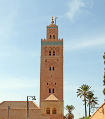 Fototapeta na wymiar Koutoubia meczet w Marakeszu, Maroko