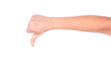 gesturing hand isolated