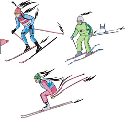 Biathlon and Alpine skiing