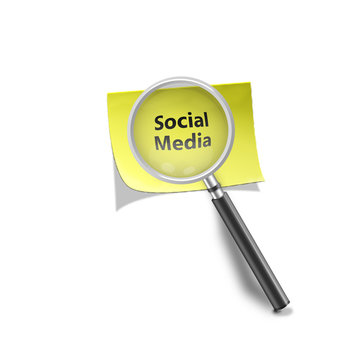 Lupe Haftnotis Social media magnifying glass self stick note
