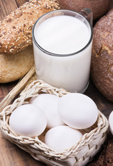 still life with Fresh bread and egg