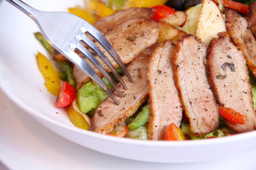 Salad with Smoke-cured Duck