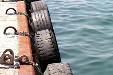 Dock tire bumpers