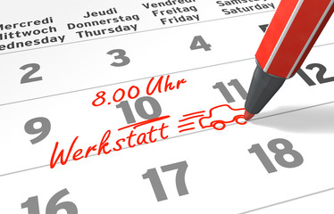 Kalender-Serie: Werkstatttermin
