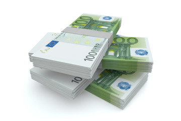 100 Euros money stack - 44417557