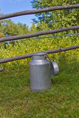 empty can on a grass