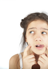 Fototapeta premium Thinking girl