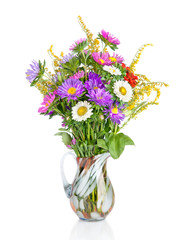 asters bouquet in vase