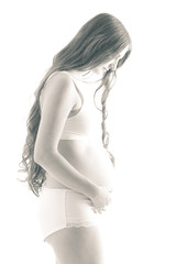 young pregnant woman