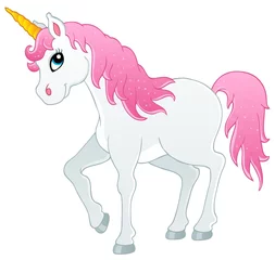 Door stickers Pony Fairy tale unicorn theme image 1