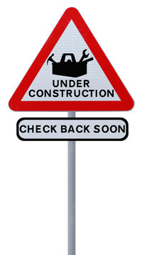 Under Construction Sign (on white)