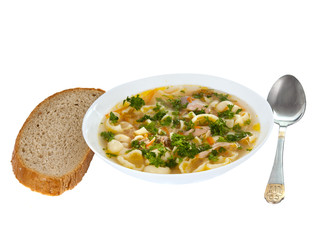 chicken noodle soup - broth