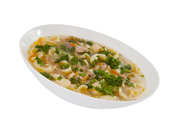 chicken noodle soup - broth