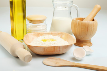 Different products to make bread