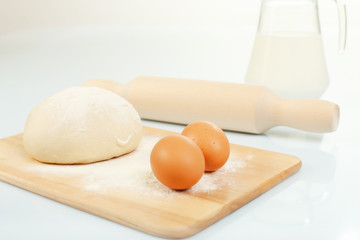 Fototapeta na wymiar Different products to make bread