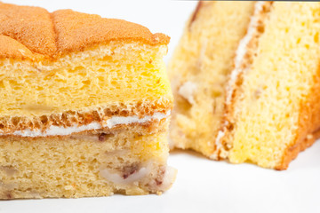 Close up of yellow cake