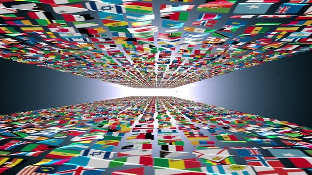 Carpet of World Flags universe, loop