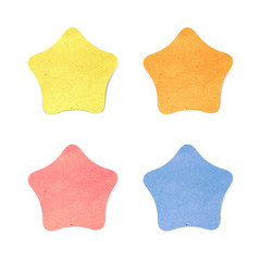 Paper texture,Star recycled paper on white background