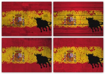 Spanish flag collage