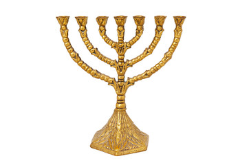 Menorah isolated on white background