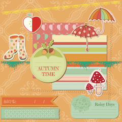 Scrapbook Design Elements - Autumn Time - for scrapbook, design