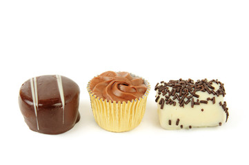 Three chocolate sweets