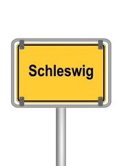 Ortsschild Schleswig