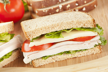 Fresh Homemade Turkey Sandwich