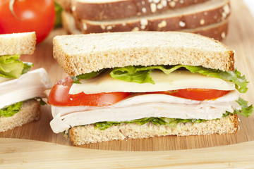 Fresh Homemade Turkey Sandwich