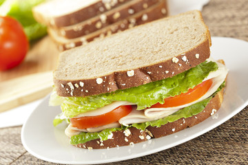 Fresh Homemade Turkey Sandwich