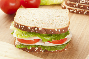 Fresh Homemade Turkey Sandwich