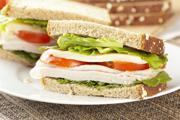 Fresh Homemade Turkey Sandwich