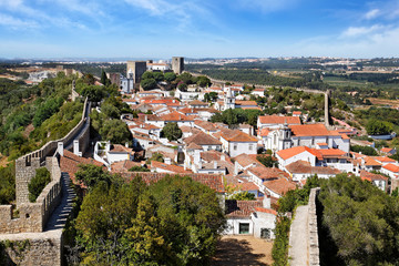Fototapeta na wymiar Obidos mit Burg, Portugal