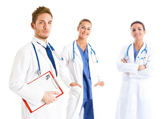 Fototapeta premium Doctor in front of his medical team