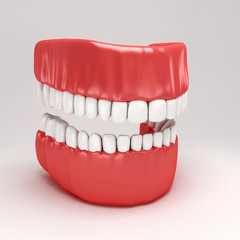 illustration of 3d image of human dental model