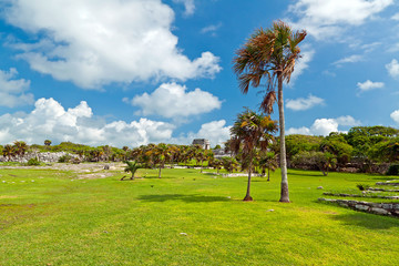 Archaeological ruins of Tulum in Mexico