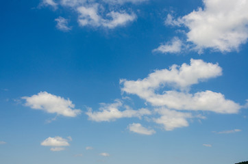 Bright blue sky in summer day