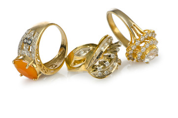 Jewellery ring isolated on white