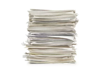 Pile of papers on white © Elnur