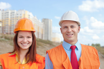 Portrait of two white-collar workers