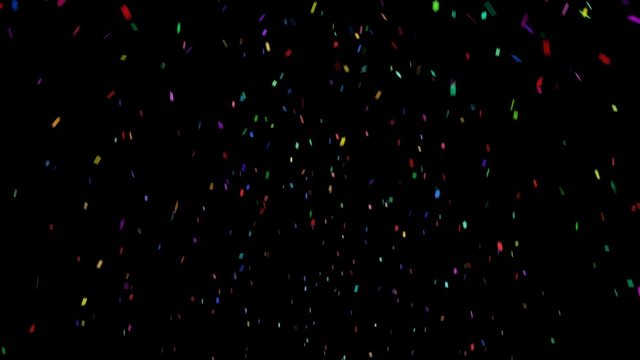 Falling Confetti Animation with Alpha Channel