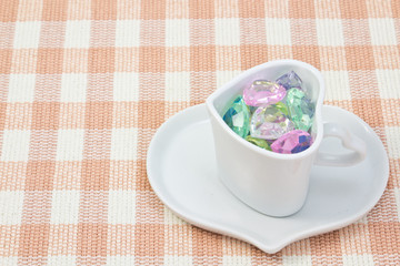 Colorful Heart in a cup