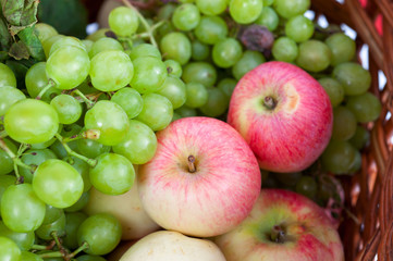 apples and grapes