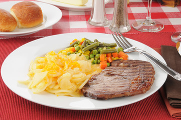 Steak and potatoes