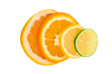 Vitamin C Overload, Stacks of sliced fruit