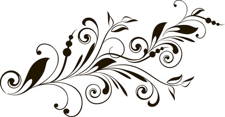 decorative branch - element for design in vintage style