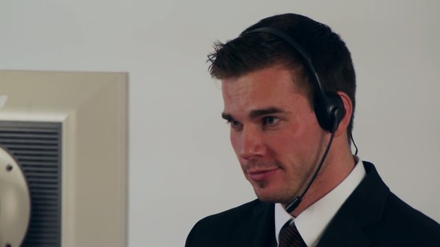Young Businessman with headset